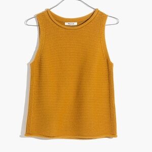 Madewell Sweater Tank, Mustard (S) - $12